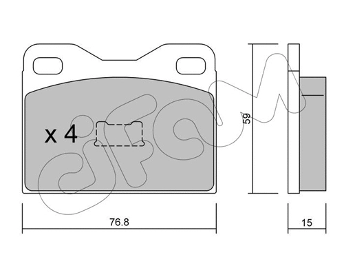 Brake Pad Set, disc brake (822-015-0)