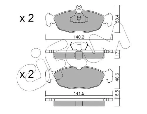 Brake Pad Set, disc brake (822-077-0)