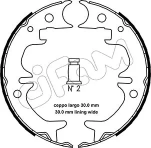 Brake Shoe Set, parking brake (153-444)