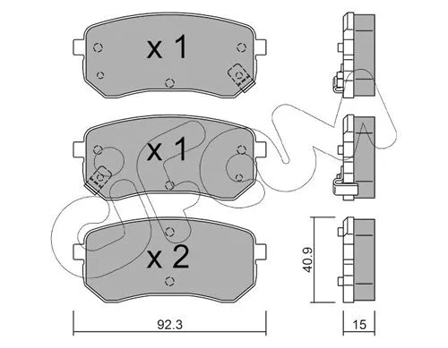 Brake Pad Set, disc brake (822-815-0)
