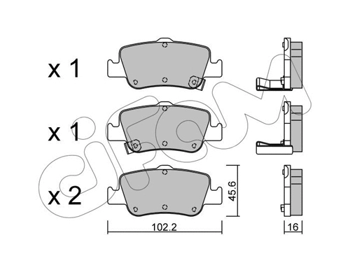 Brake Pad Set, disc brake (822-796-0)