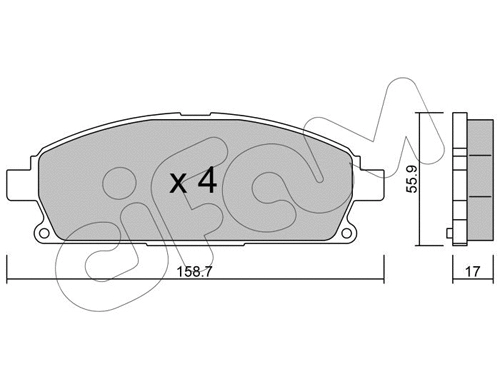 Brake Pad Set, disc brake (822-406-0)