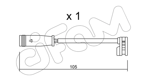 Warning Contact, brake pad wear (SU.313)