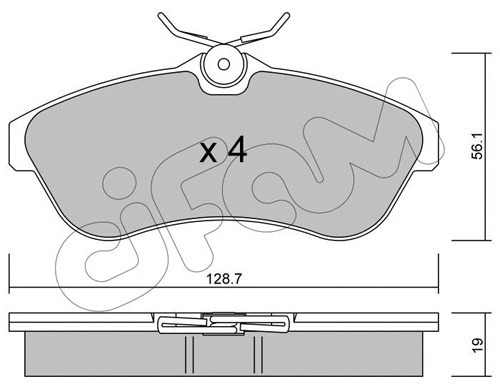 Brake Pad Set, disc brake (822-329-0)