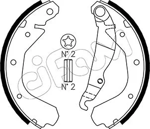 Brake Shoe Set (153-307)