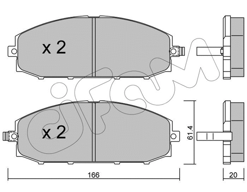 Brake Pad Set, disc brake (822-407-0)