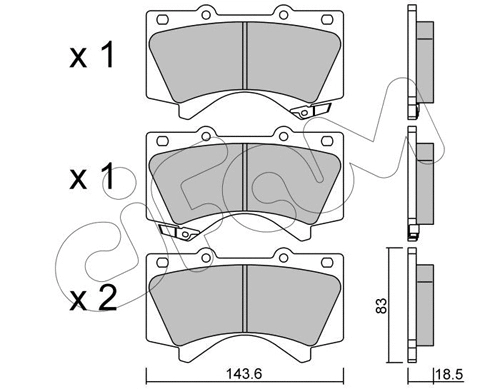 Brake Pad Set, disc brake (822-821-0)