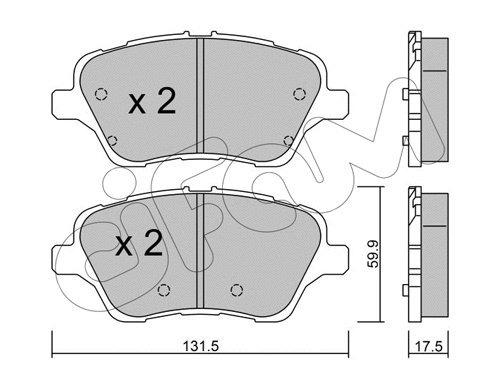 Brake Pad Set, disc brake (822-976-0)