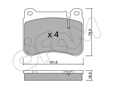 Brake Pad Set, disc brake (822-668-0)