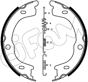Brake Shoe Set, parking brake (153-740K)