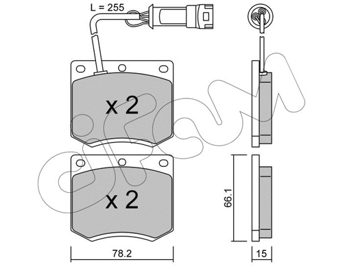 Brake Pad Set, disc brake (822-023-1)