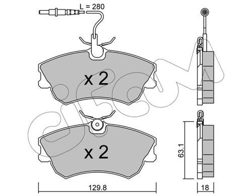 Brake Pad Set, disc brake (822-222-0)