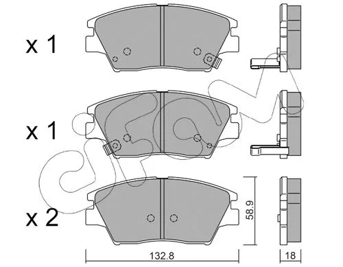 Brake Pad Set, disc brake (822-1098-0)