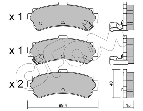 Brake Pad Set, disc brake (822-403-0)