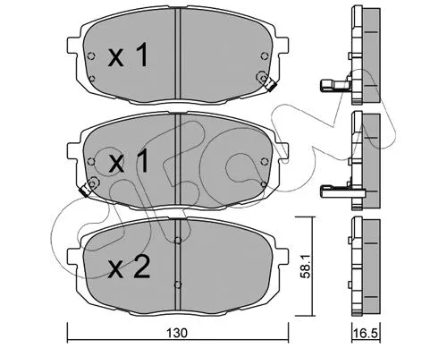 Brake Pad Set, disc brake (822-513-0)