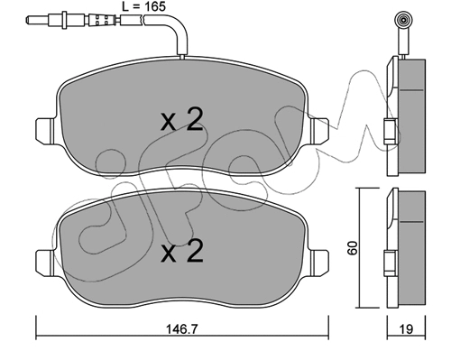 Brake Pad Set, disc brake (822-530-2)