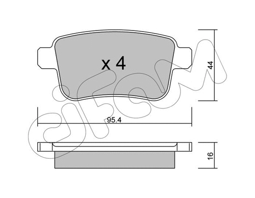 Brake Pad Set, disc brake (822-814-0)