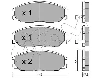 Brake Pad Set, disc brake (822-632-0)