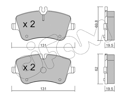 Brake Pad Set, disc brake (822-342-0)