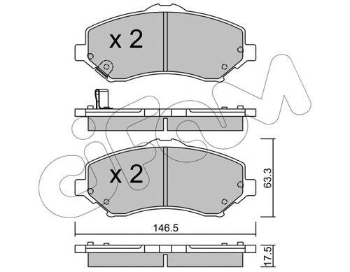 Brake Pad Set, disc brake (822-862-0)