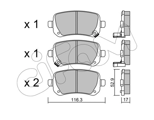 Brake Pad Set, disc brake (822-864-0)