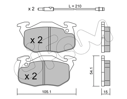 Brake Pad Set, disc brake (822-037-3)
