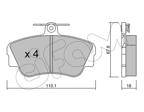 Brake Pad Set, disc brake (822-130-0)