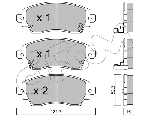 Brake Pad Set, disc brake (822-750-0)