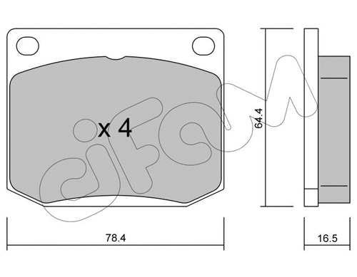 Brake Pad Set, disc brake (822-018-0)