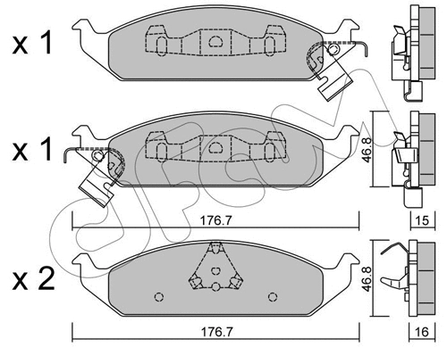 Brake Pad Set, disc brake (822-355-0)