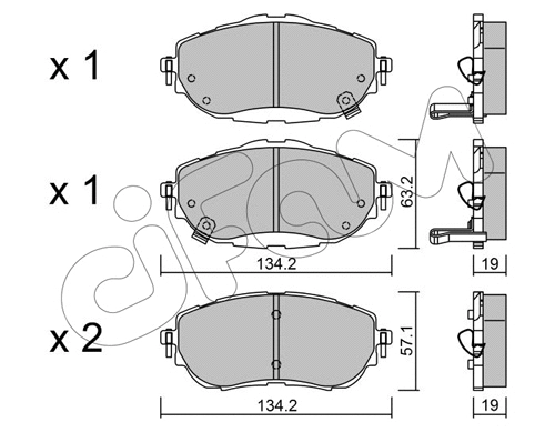 Brake Pad Set, disc brake (822-998-0)