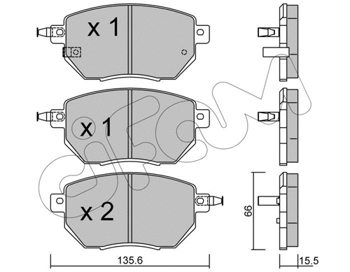 Brake Pad Set, disc brake (822-741-0)