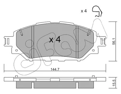 Brake Pad Set, disc brake (822-1090-0)