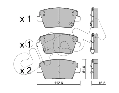 Brake Pad Set, disc brake (822-1242-0)