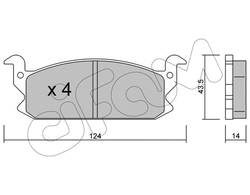 Brake Pad Set, disc brake (822-380-0)