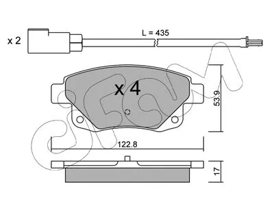 Brake Pad Set, disc brake (822-681-0)