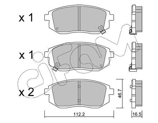 Brake Pad Set, disc brake (822-1353-0)
