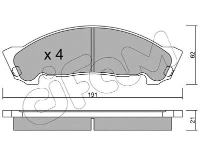Brake Pad Set, disc brake (822-972-0)