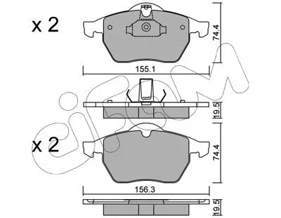 Brake Pad Set, disc brake (822-118-0)