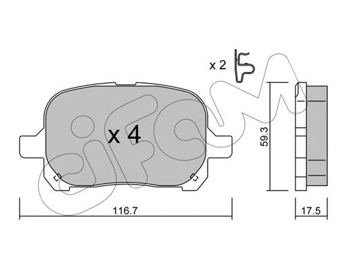 Brake Pad Set, disc brake (822-429-0)