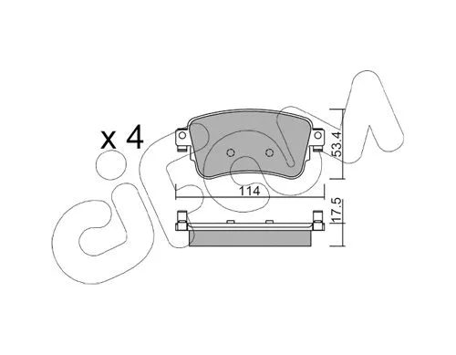 Brake Pad Set, disc brake (822-1108-0)