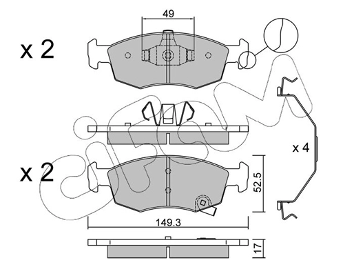 Brake Pad Set, disc brake (822-274-6)