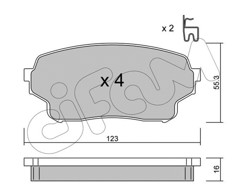 Brake Pad Set, disc brake (822-765-0)