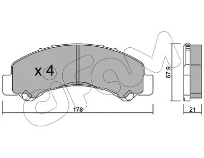 Brake Pad Set, disc brake (822-922-0)