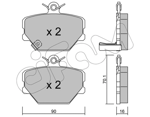 Brake Pad Set, disc brake (822-341-0)