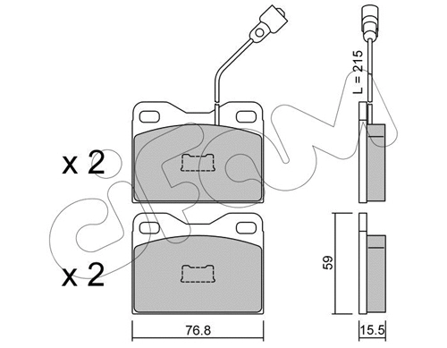 Brake Pad Set, disc brake (822-015-4)