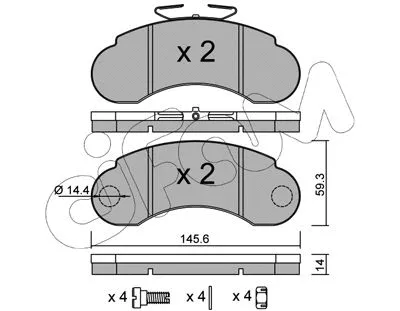 Brake Pad Set, disc brake (822-055-1)