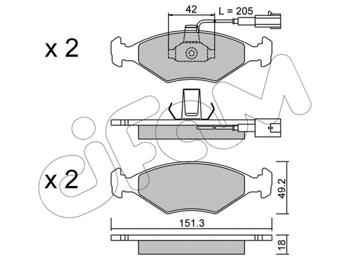 Brake Pad Set, disc brake (822-273-1)