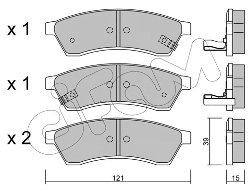 Brake Pad Set, disc brake (822-510-1)