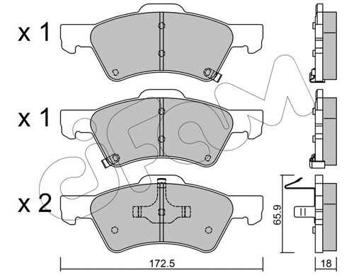 Brake Pad Set, disc brake (822-623-0)